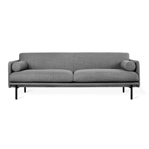 Gus* Modern Foundry, sofa, en métal et tissu, andorra pewter