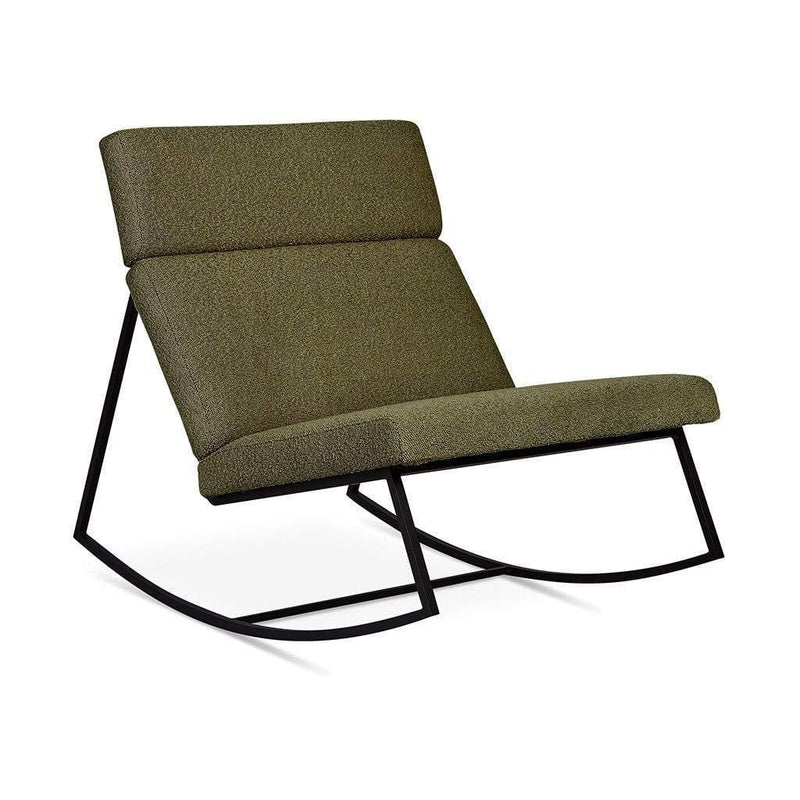 Gus* Modern GT Rocker, chaise berçante, en métal et tissu, copenhagen terra, noir