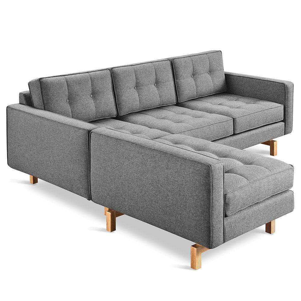Gus* Modern Jane loft 2, sofa bi-sectionnel, en bois et tissu, parliament stone, naturel
