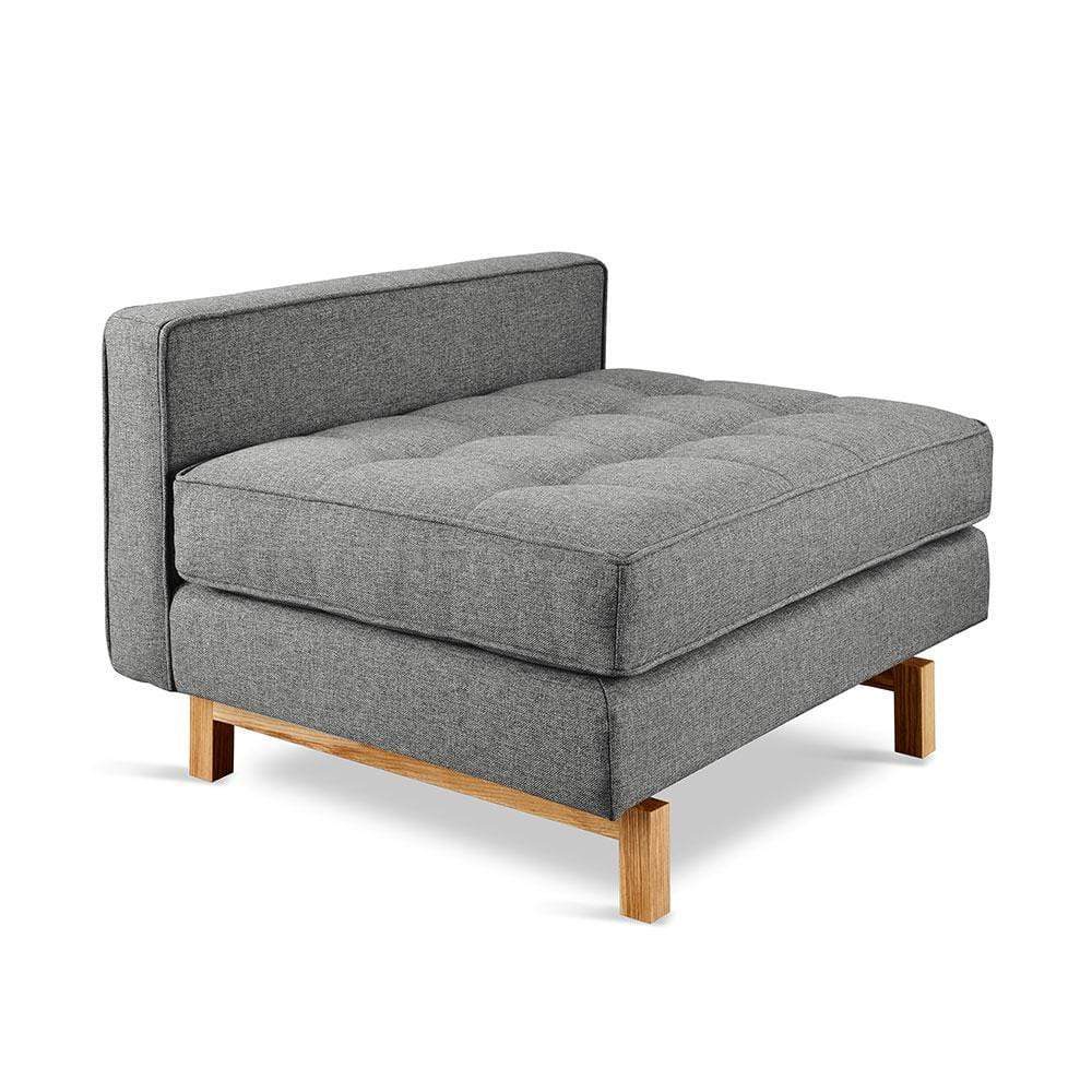 Gus* Modern Jane Lounge 2, sofa sans accoudoirs, en bois et tissu, parliament stone, naturel