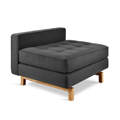Gus* Modern Jane Lounge 2, sofa sans accoudoirs, en bois et tissu, urban tweed ink, naturel