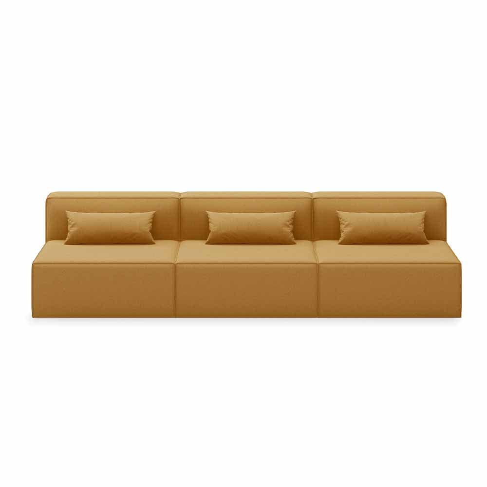 Gus* Modern Mix Modular 3, sofa modulaire 3 places, en bois et tissu, mowat ferro