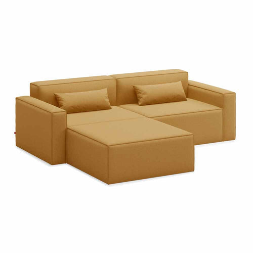 Gus* Modern Mix Modular 3, sofa sectionnel modulaire 3 places, en bois et tissu, mowat ferro