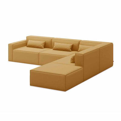 Gus* Modern Mix Modular 5, sofa modulaire 5 places, en bois et tissu, mowat ferro, droit