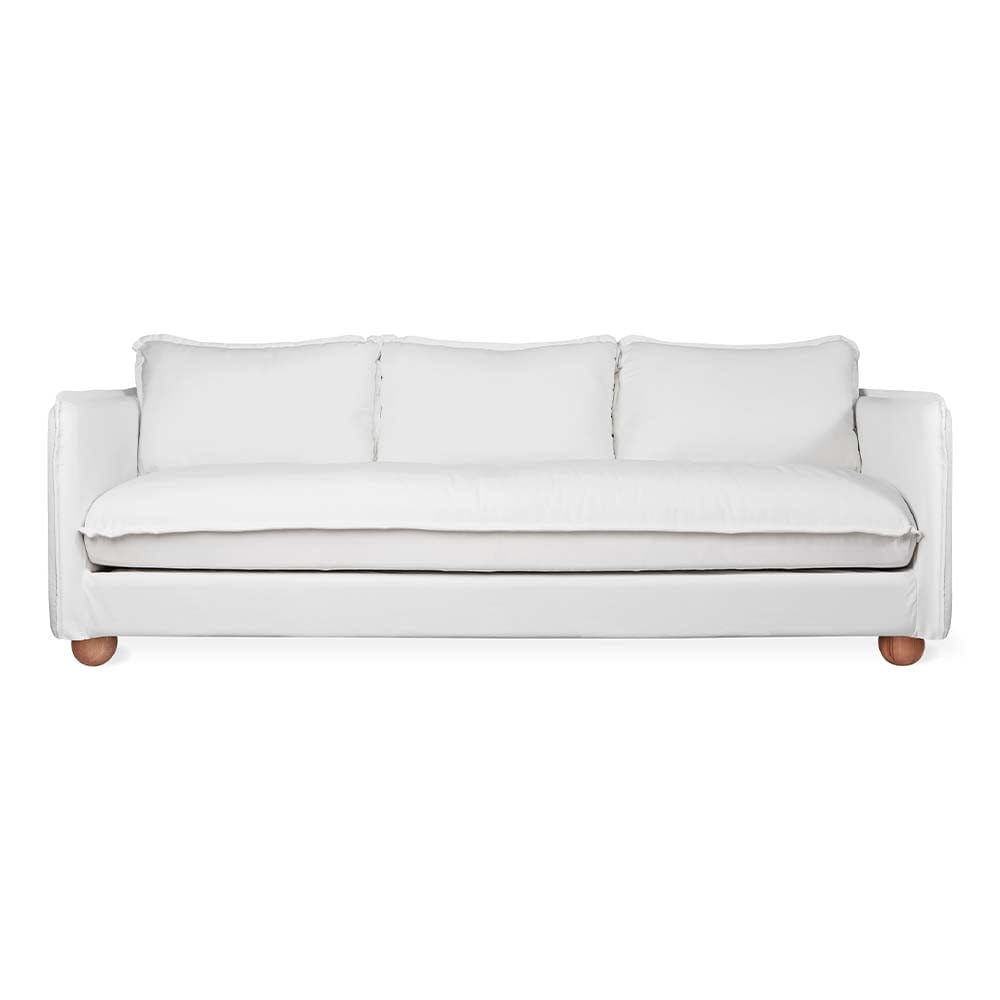 Gus* Modern Monterey, sofa 3 places, en bois et tissu, blanc