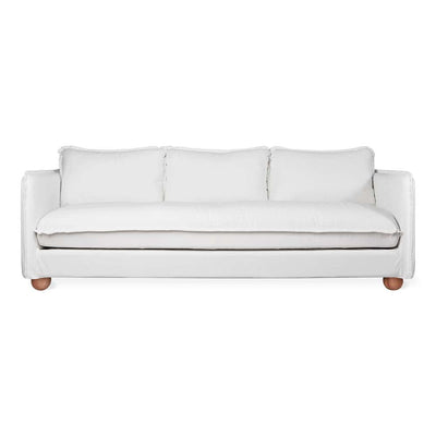 Gus* Modern Monterey, sofa 3 places, en bois et tissu, blanc