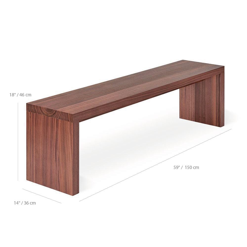 Gus* Modern Plank, banc pour salle à manger, en bois, dimensions