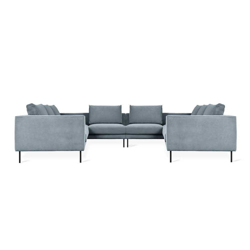 Gus* Modern U Renfrew, sofa sectionnel, en tissu et métal, mersey skyline