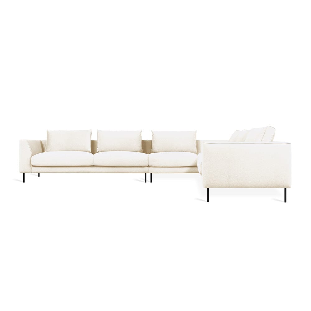 Gus* Modern Renfrew XL, sofa sectionnel de grande taille, en tissu et métal, merino cream, droit