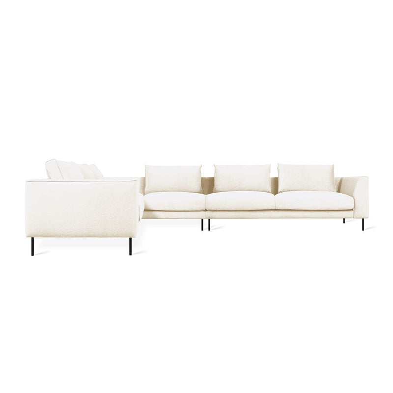 Gus* Modern Renfrew XL, sofa sectionnel de grande taille, en tissu et métal, merino cream, gauche