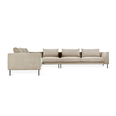 Gus* Modern Renfrew XL, sofa sectionnel de grande taille, en tissu et métal, merino mocha, gauche