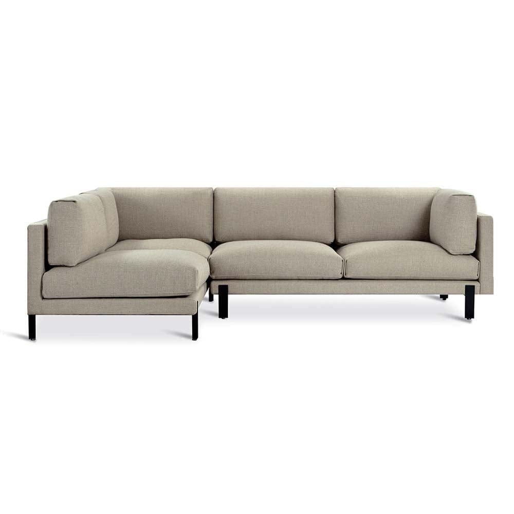 Gus* Modern Silverlake, sofa sectionnel, en tissu et métal, andorra almond, gauche