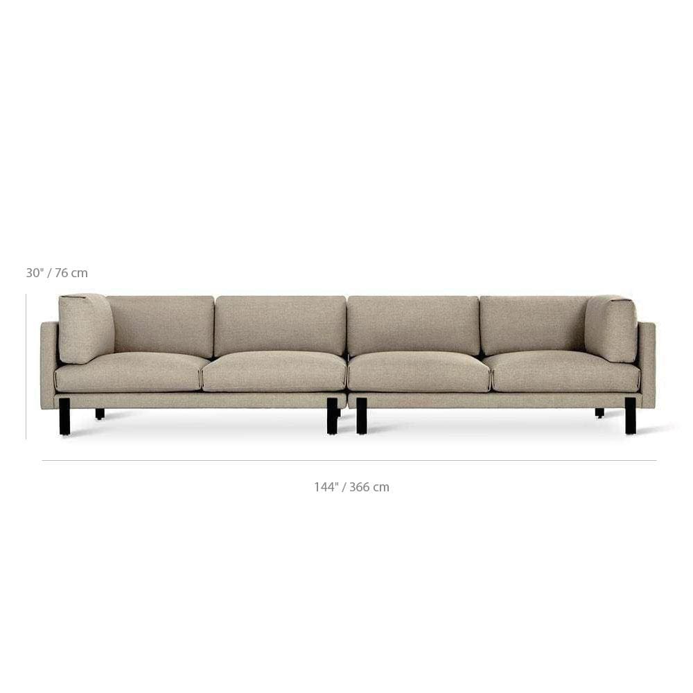 Gus* Modern XL Silverlake, sofa de grande taille, en tissu et métal, dimensions