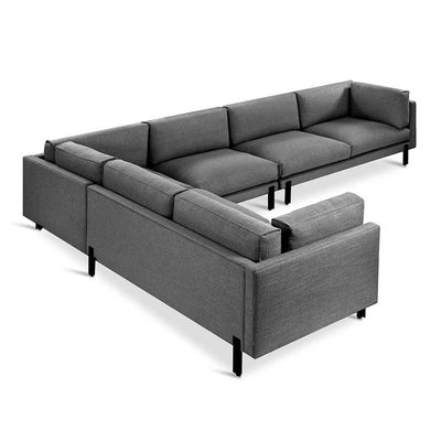 Gus* Modern XL Silverlake, sofa sectionnel de grande taille, en tissu et métal, andorra pewter, gauche