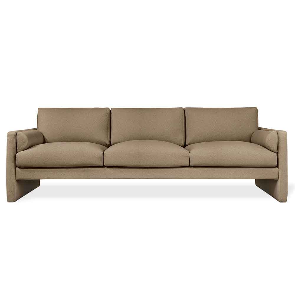 Gus* Modern Laurel, long sofa de 3 places, en tissu, merino mocha