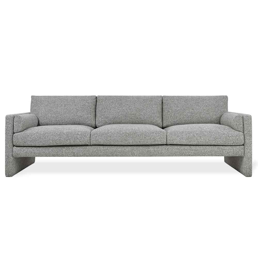Gus* Modern Laurel, long sofa de 3 places, en tissu, robarts granite