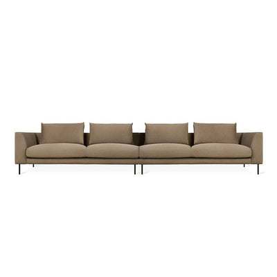 Gus* Modern Renfrew XL, sofa de grande taille, en tissu et métal, merino mocha