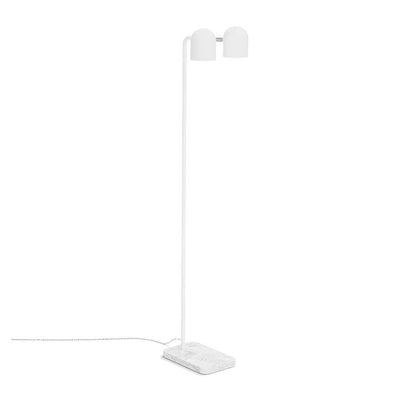 Gus* Modern tandem, lampe sur pied avec 2 abat-jour, en métal, blanc