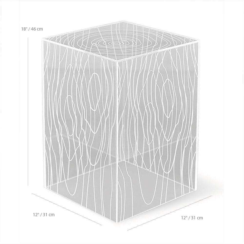 Gus* Modern Timber, table d’appoint, en acrylique transparent, dimensions