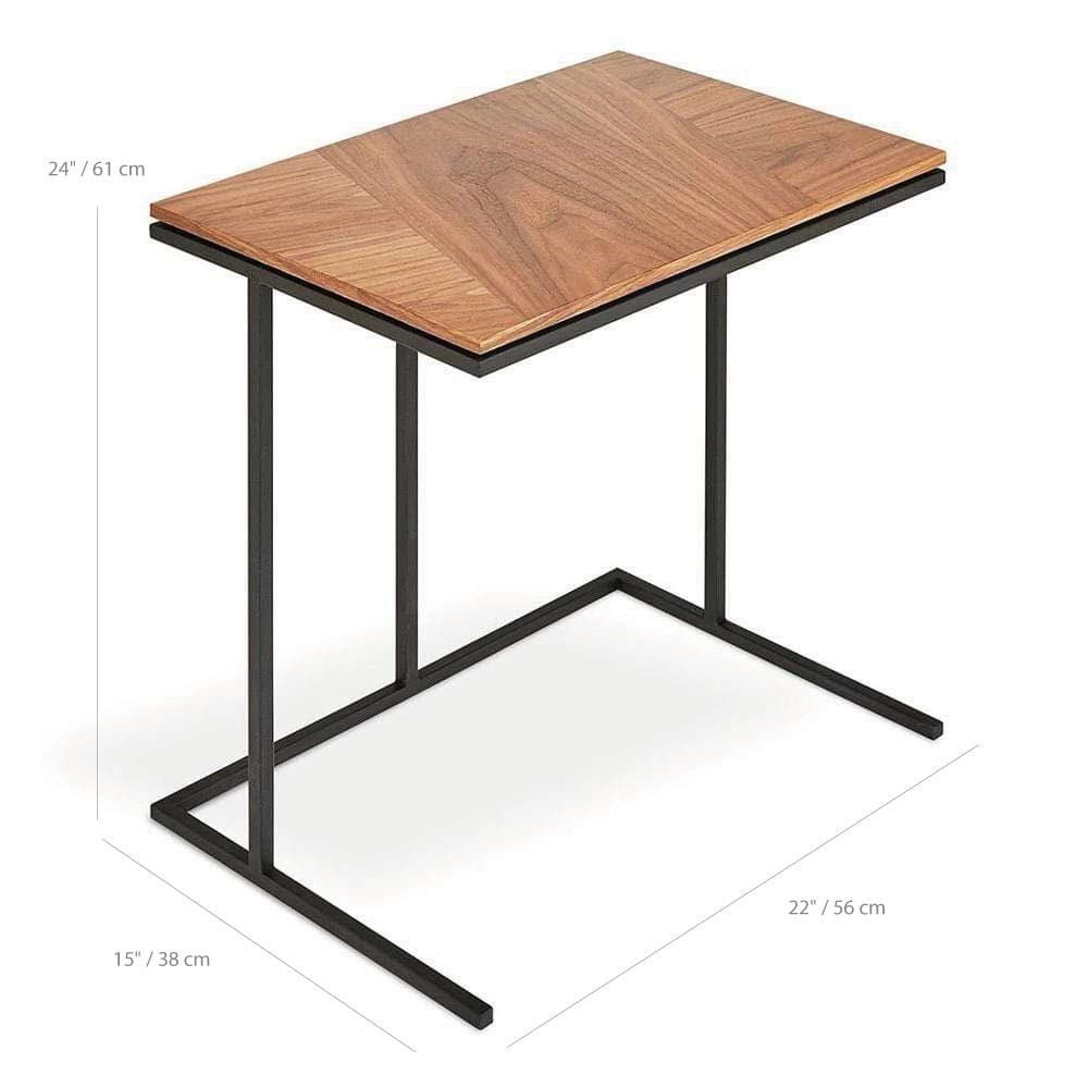 Gus* Modern Tobias Network, table d'appoint de travail, en métal et bois, dimensions