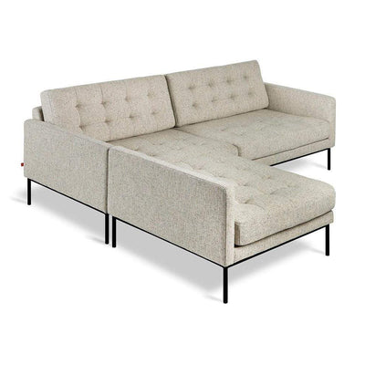 Gus* Modern Towne, sofa bi-sectionnel, en métal et tissu, funfetti linen