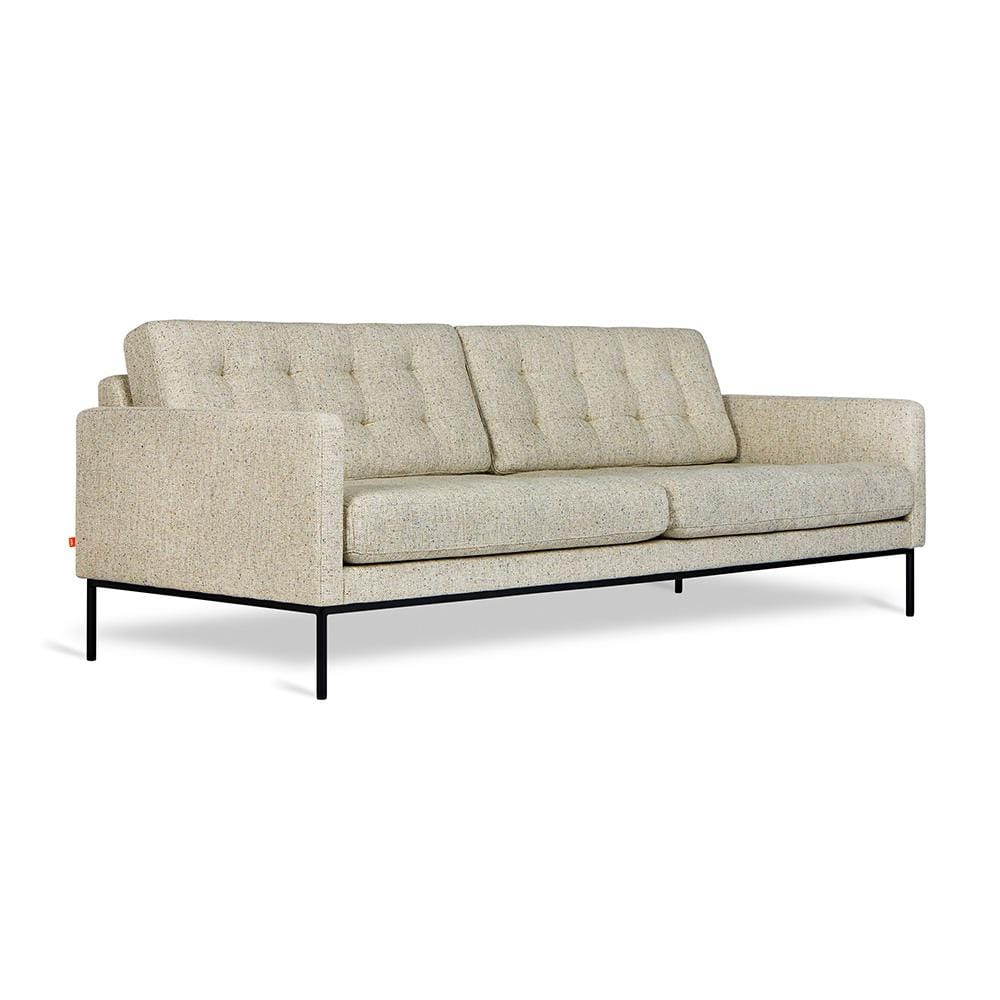 Gus* Modern Towne, sofa 3 places, en métal et tissu, funfetti linen