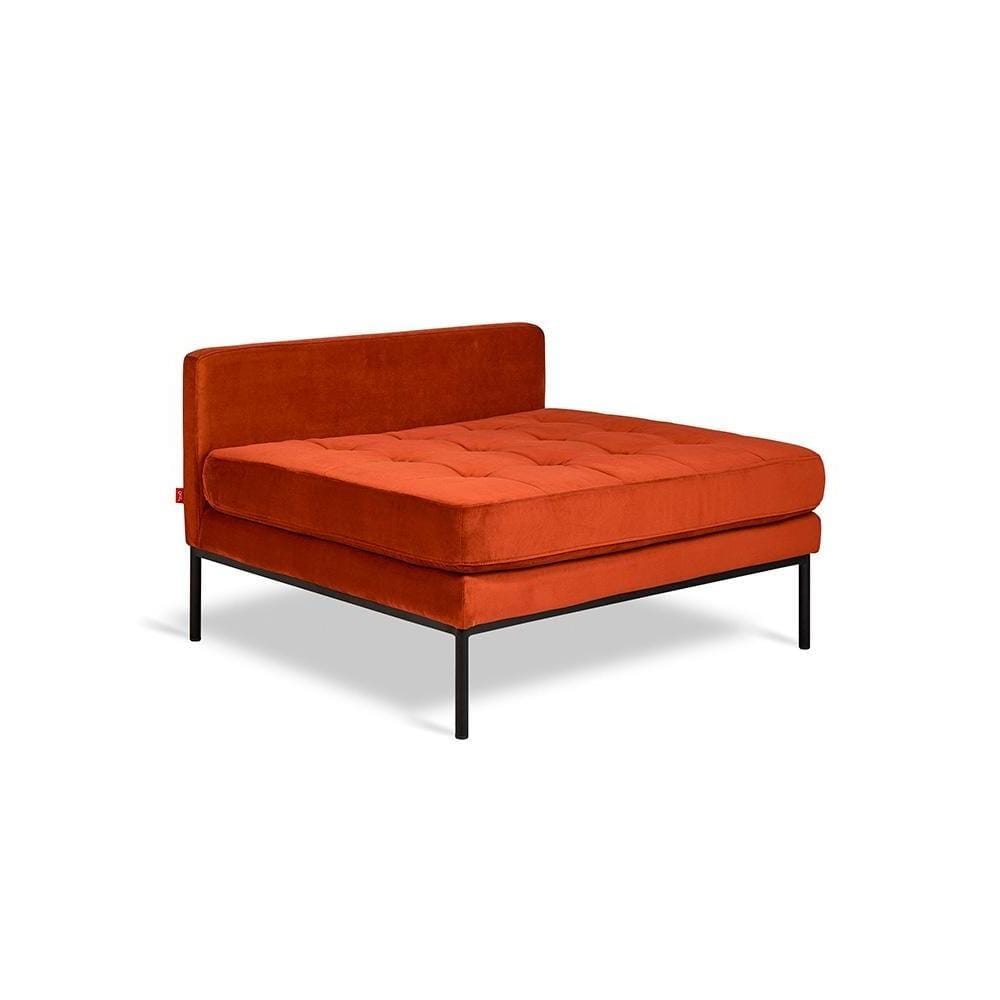 Gus* Modern Towne, sofa lounge, en métal et tissu, velvet russet
