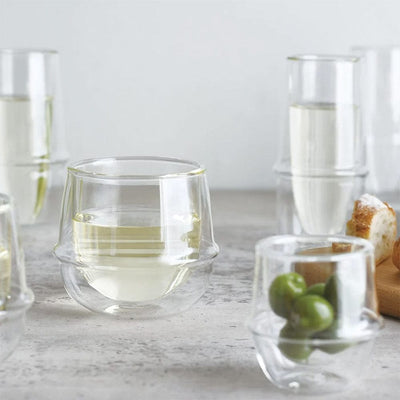 Le verre à champagne à double paroi de Kronos est une toute nouvelle interprétation de la beauté des tasses en verre à double paroi