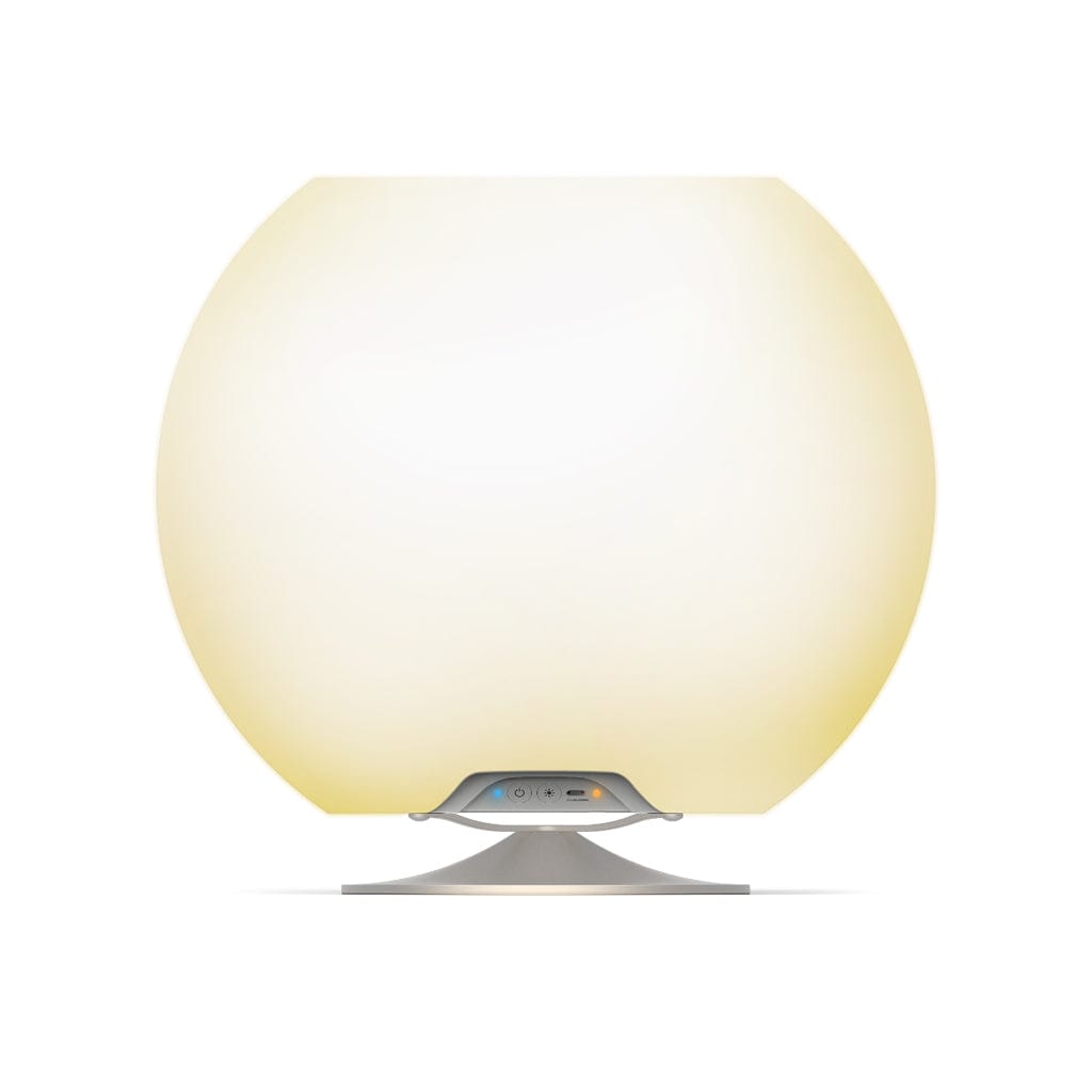 Kooduu Sphere, lampe d’intérieur et d’extérieur transportable avec refroidisseur de boisson, argent
