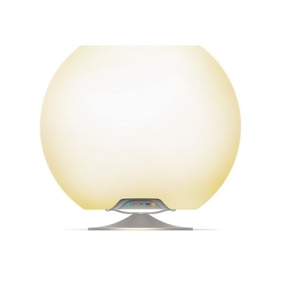 Kooduu Sphere, lampe d’intérieur et d’extérieur transportable avec refroidisseur de boisson, argent