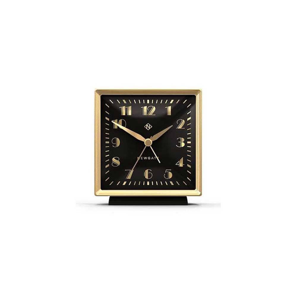 Réveil Victor NEWGATE Design Rétro - Analogique Silencieux Cadran Arabe Finition Noir Mat