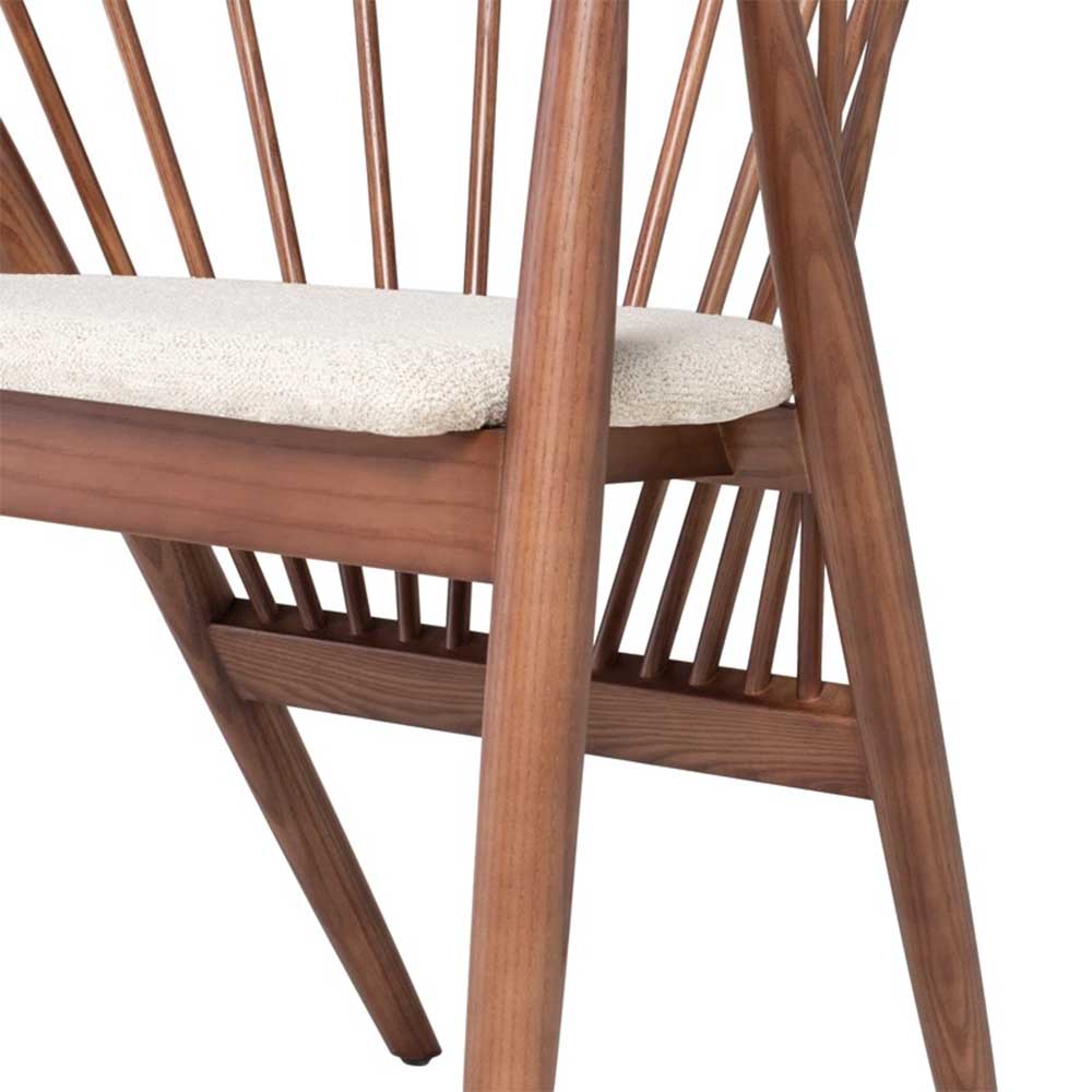 Nuevo Danson, chaise de salle à manger avec accoudoirs, en cuir artificiel et bois, coquille