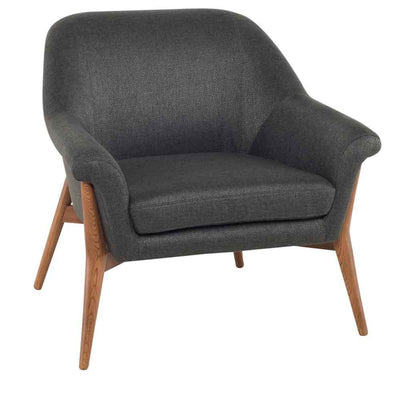 Nuevo Charlize, fauteuil, en tissu et bois, gris tempête