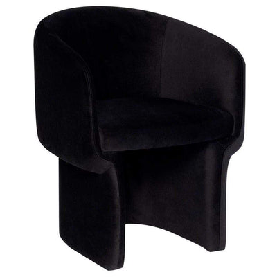 Nuevo Clémentine, chaise de salle à manger, en tissu, noir
