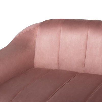 Nuevo Coraline, large fauteuil cannelé, en tissu suede ou lin, pétale microsuede
