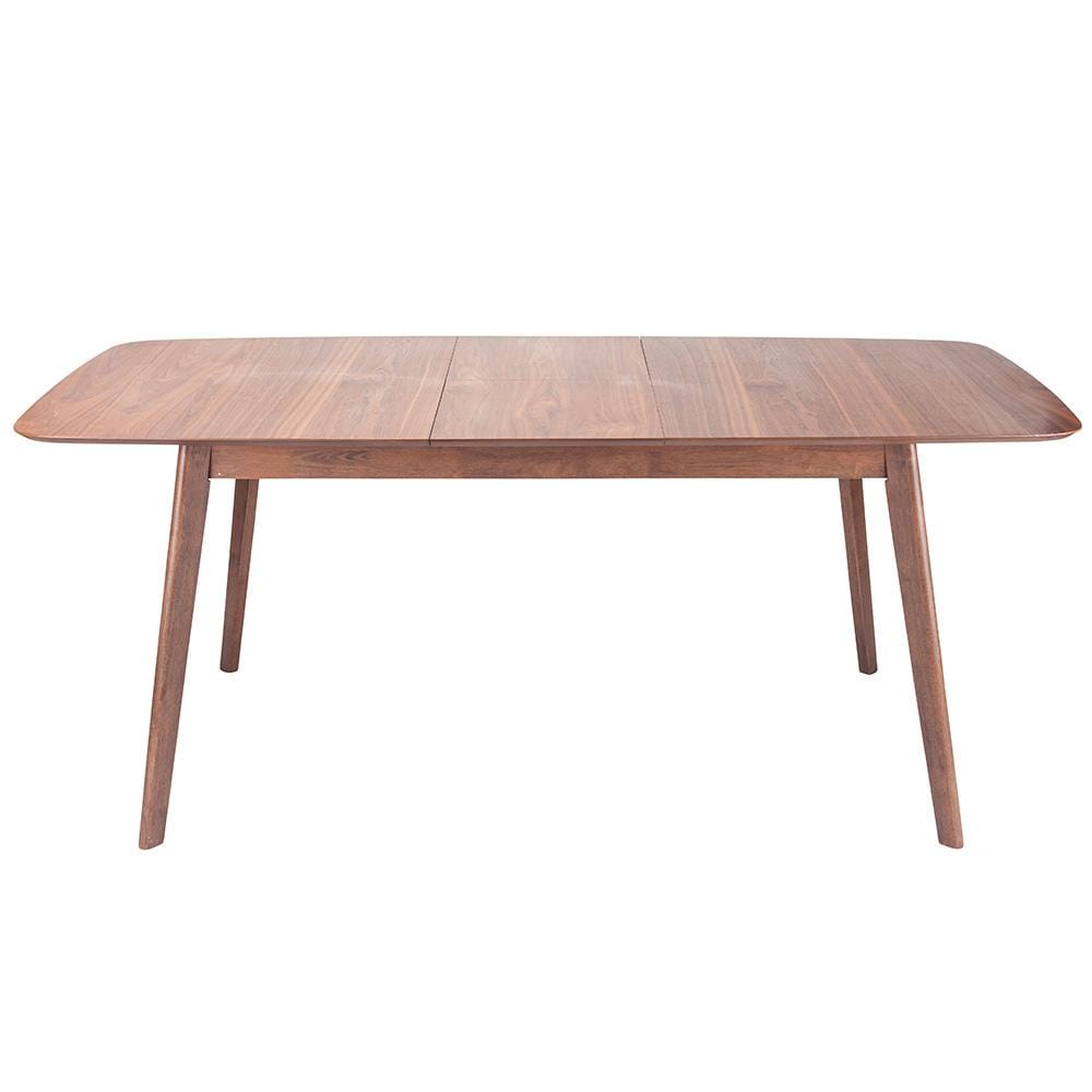 Nuevo Loel, table à dîner en bois de caoutchouc teinté noyer, jusqu'à 8 personnes