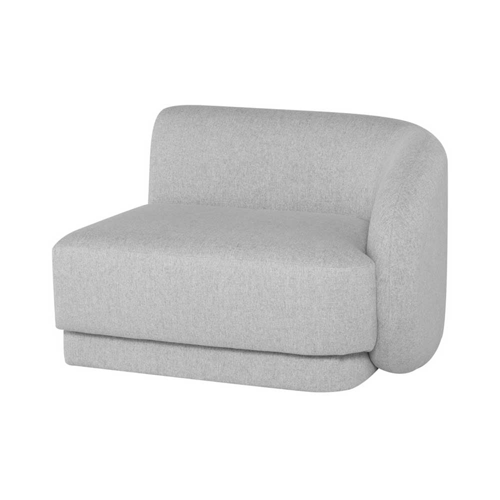Nuevo Seraphina, sofa modulaire personnalisable, en tissu, gris lin, section droite