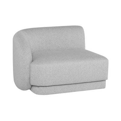 Nuevo Seraphina, sofa modulaire personnalisable, en tissu, gris lin, section gauche