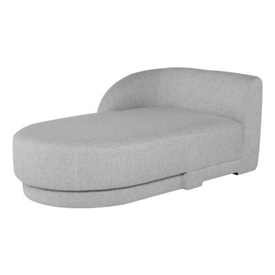 Nuevo Seraphina, sofa modulaire personnalisable, en tissu, gris lin, méridienne gauche