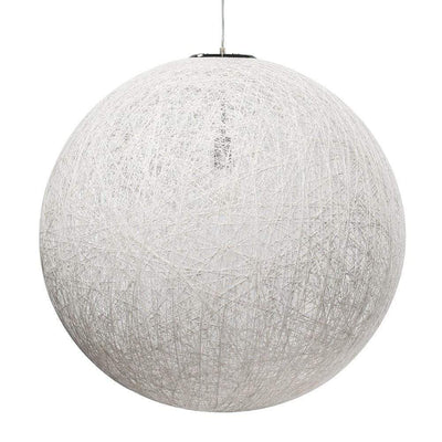 Nuevo String, lampe suspendue en forme de boule, en corde, blanc, 30"