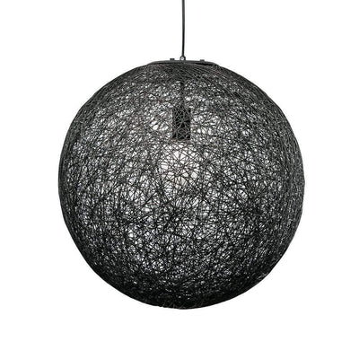 Nuevo String, lampe suspendue en forme de boule, en corde, noir, 20"