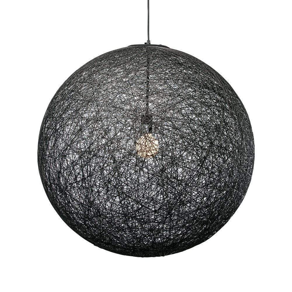 Nuevo String, lampe suspendue en forme de boule, en corde, noir, 24"