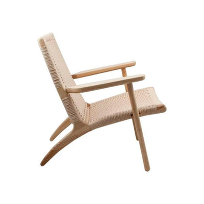 Reproduction Cavo, fauteuil, en bois et en chanvre naturel, naturel