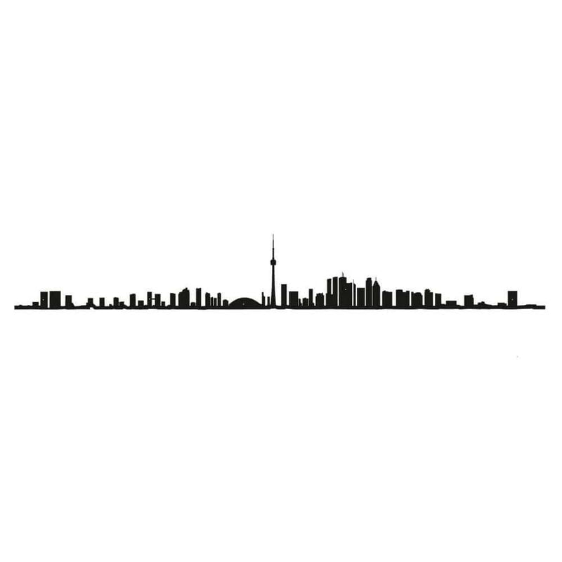 The Line Toronto, objet de décoration représentant une ville, en métal noir / moyenne ou grande