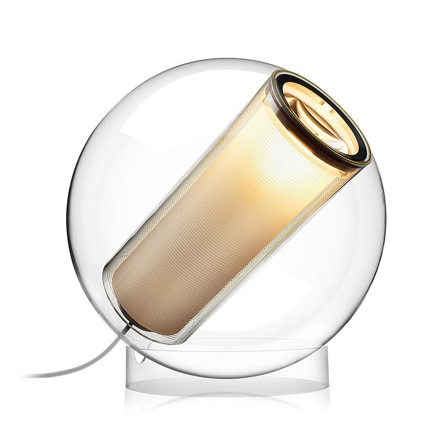 Pablo Designs Bel Occhio, lampe de table ronde, en acrylique, blanc