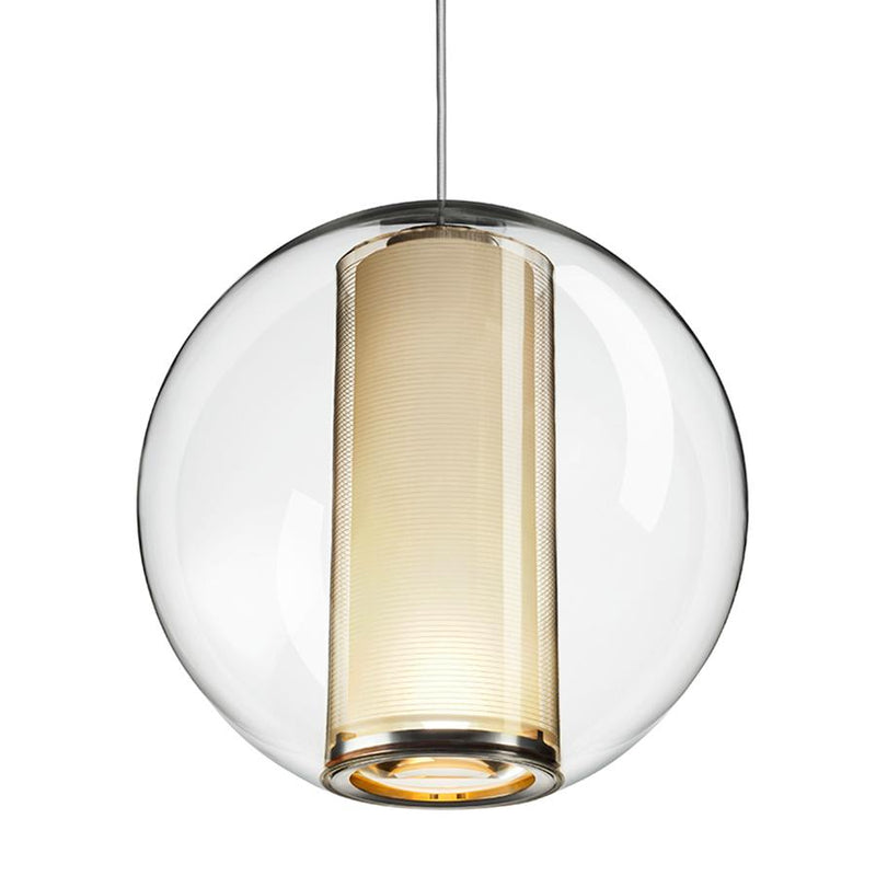 Pablo Designs Bel Occhio, lampe suspendue ronde, en acrylique, blanc