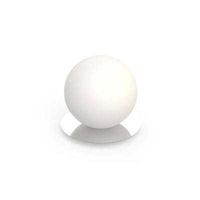 Pablo Designs Bola Sphere, lampe de table disponible en 3 tailles et 5 couleurs, en verre et aluminium, 10ʼʼ, chrome