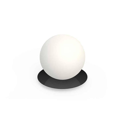 Pablo Designs Bola Sphere, lampe de table disponible en 3 tailles et 5 couleurs, en verre et aluminium, 10ʼʼ, noir mat