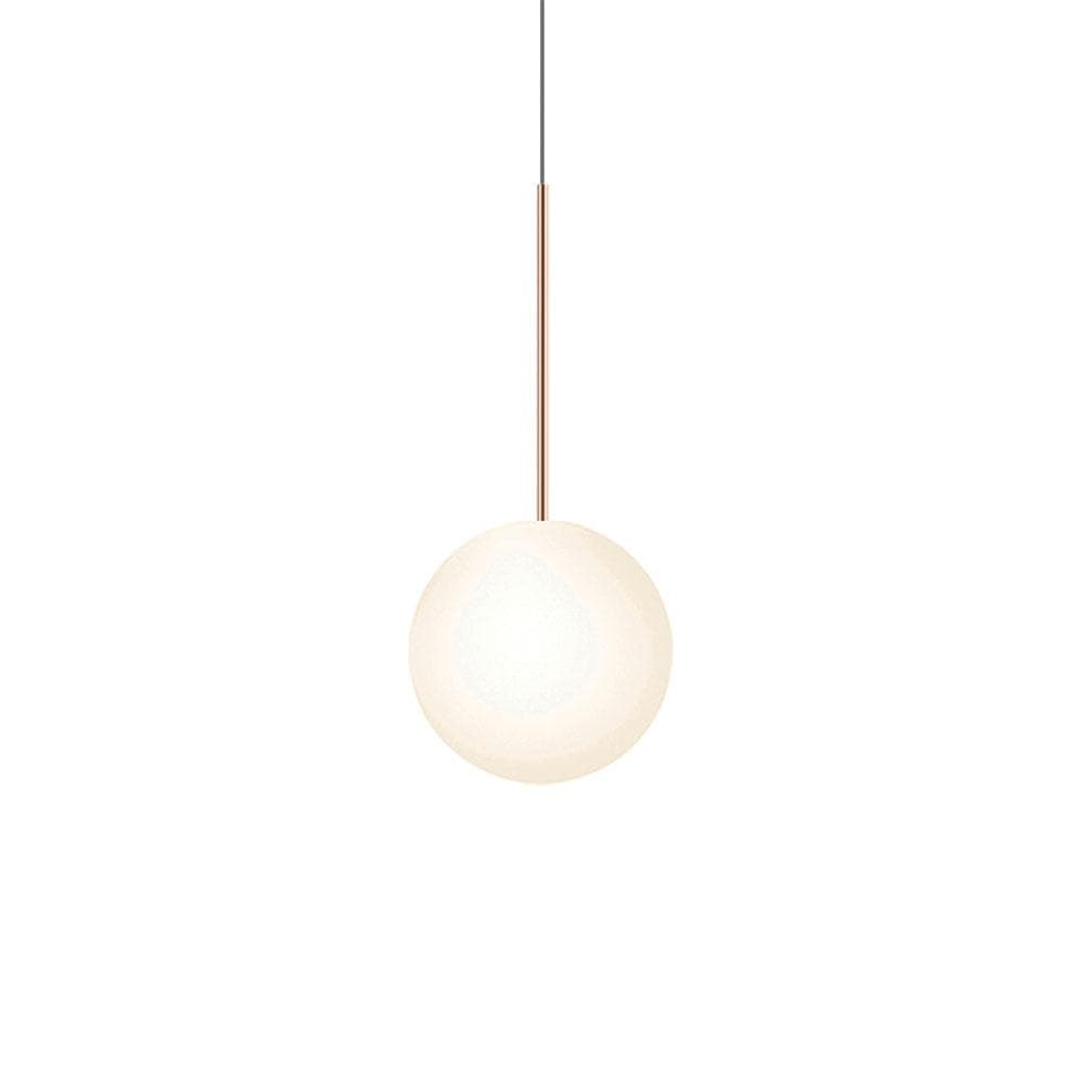 Pablo Designs Bola Sphere, lampe suspendue, en verre et aluminium, 10ʼʼ, or rose 