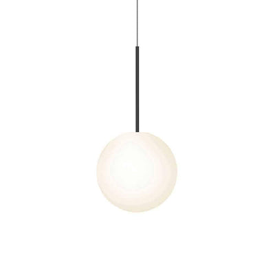 Pablo Designs Bola Sphere, lampe suspendue, en verre et aluminium, 12ʼʼ, noir mat